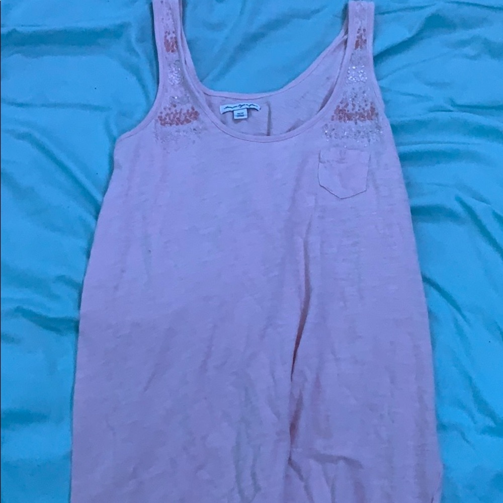 light pink tank top
